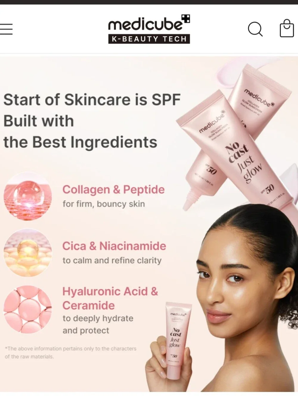 No Cast Just Glow Collagen Sunscreen | Lightweight SPF 50